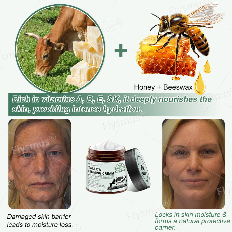 ☘️🍇Flysmus® Tallow Firming Cream,Address Crepe & Sagging(🔥74% Off for a Limited Time!)